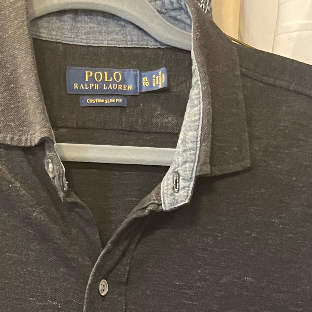 Black Ling Sleeve slim fit Polo Ralph Lauren